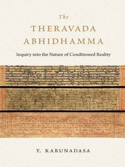 Title details for The Theravada Abhidhamma by Y. Karunadasa - Available